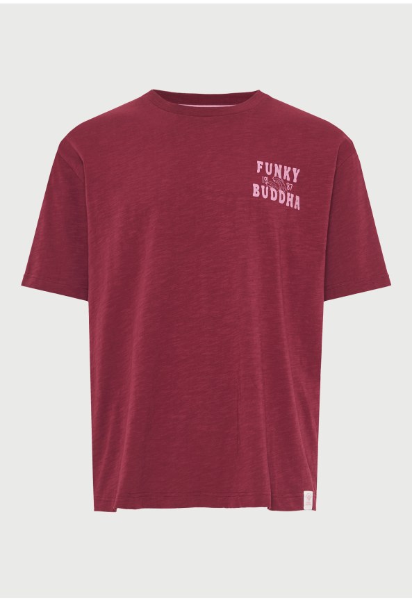 Men's cotton t-shirt with print on the back