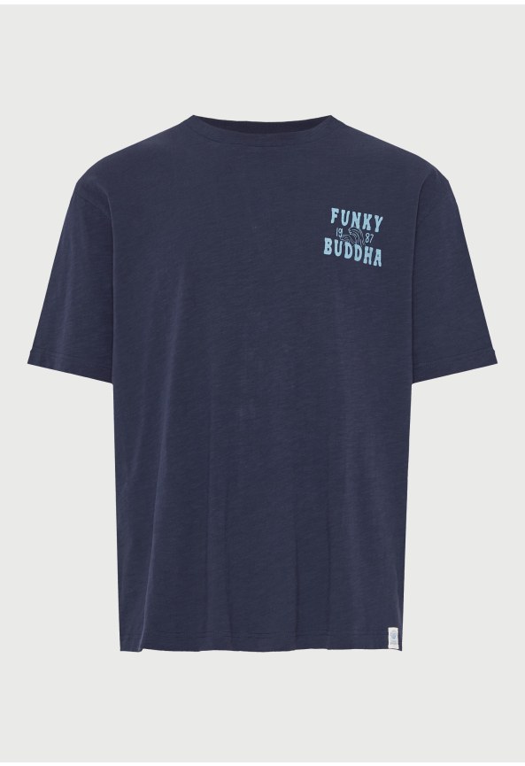 Men's cotton t-shirt with print on the back