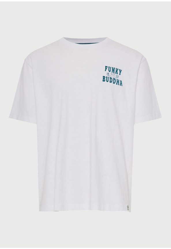 Men's cotton t-shirt with print on the back