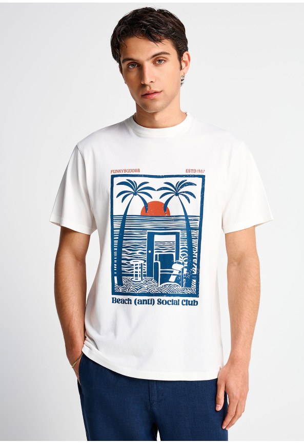 Men's cotton t-shirt with print