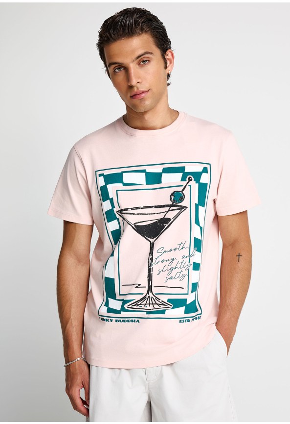 Ανδρικό βαμβακερό t-shirt με τύπωμα
