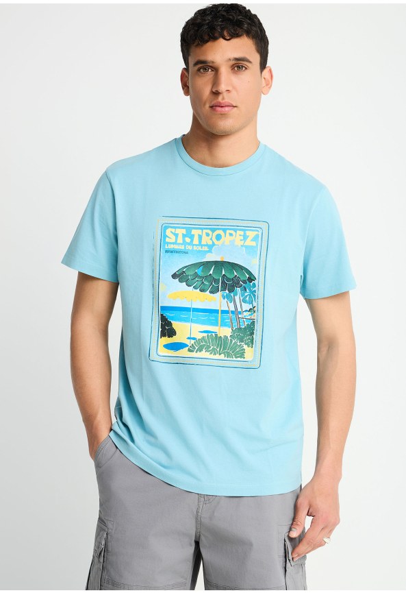 Men's cotton t-shirt with print