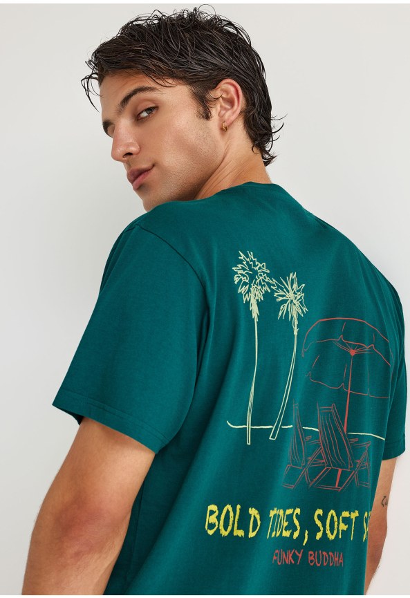 Ανδρικό t-shirt με τύπωμα στην πλάτη