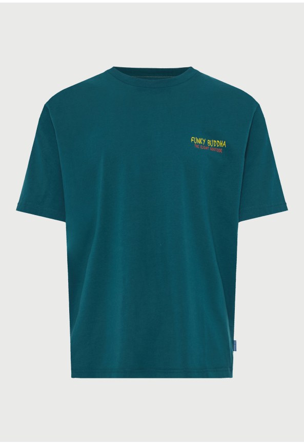 Men's cotton t-shirt with print on the back