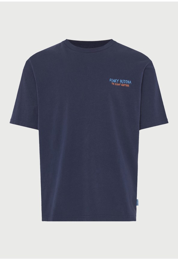 Men's cotton t-shirt with print on the back