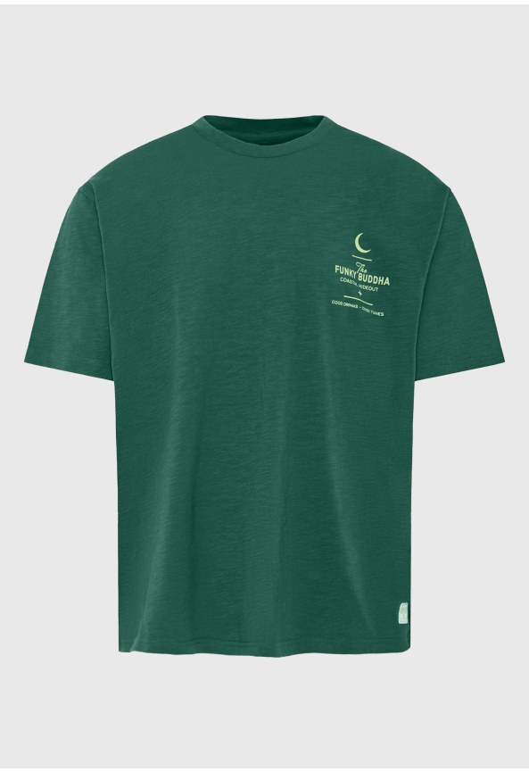 Men's cotton t-shirt with print on the back