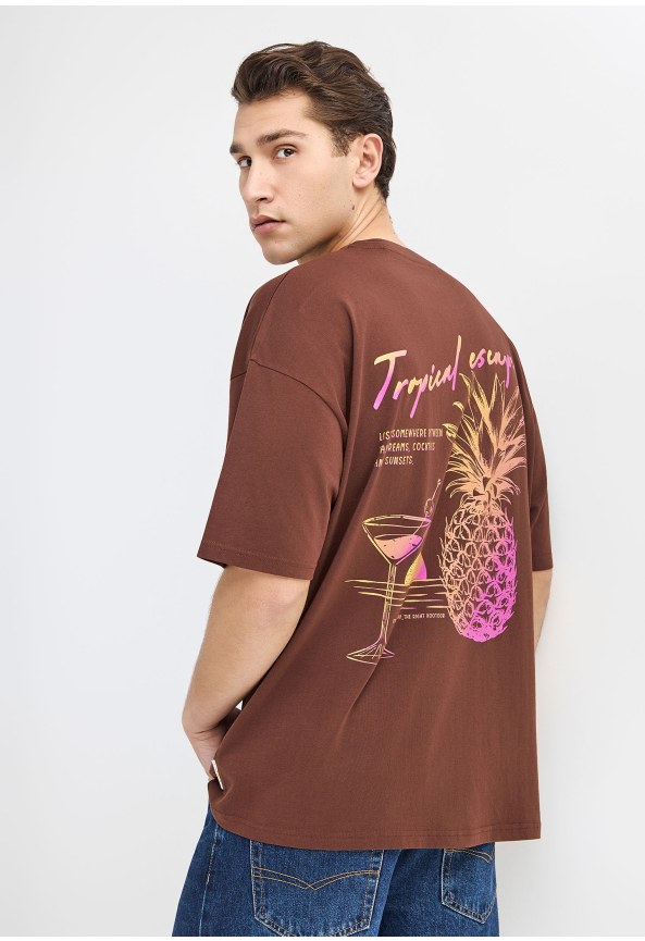 Ανδρικό βαμβακερό t-shirt με τύπωμα