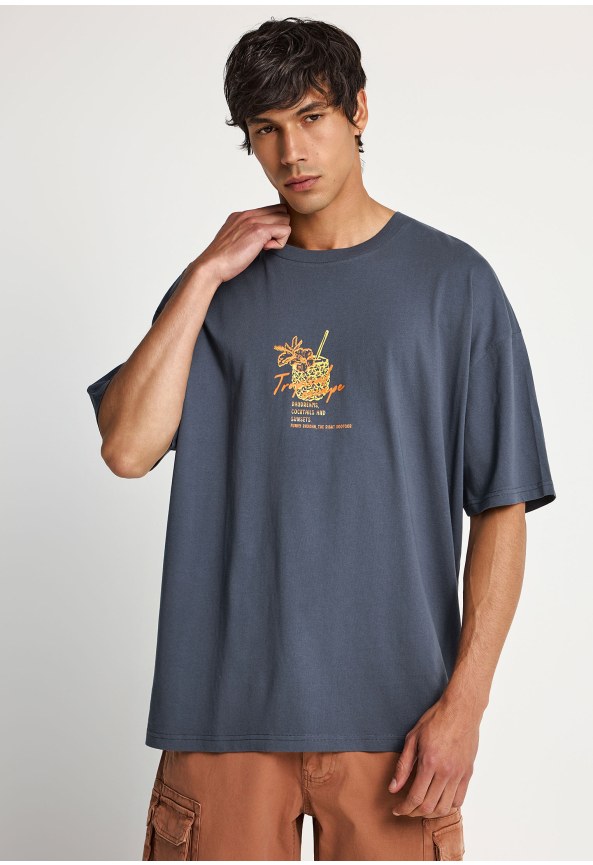 Ανδρικό βαμβακερό t-shirt με τύπωμα