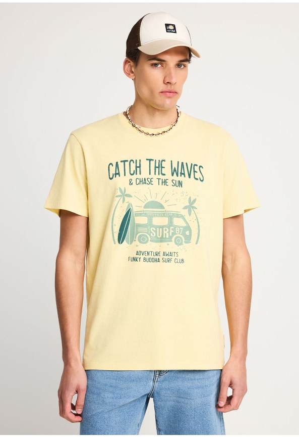 Ανδρικό βαμβακερό t-shirt με τύπωμα