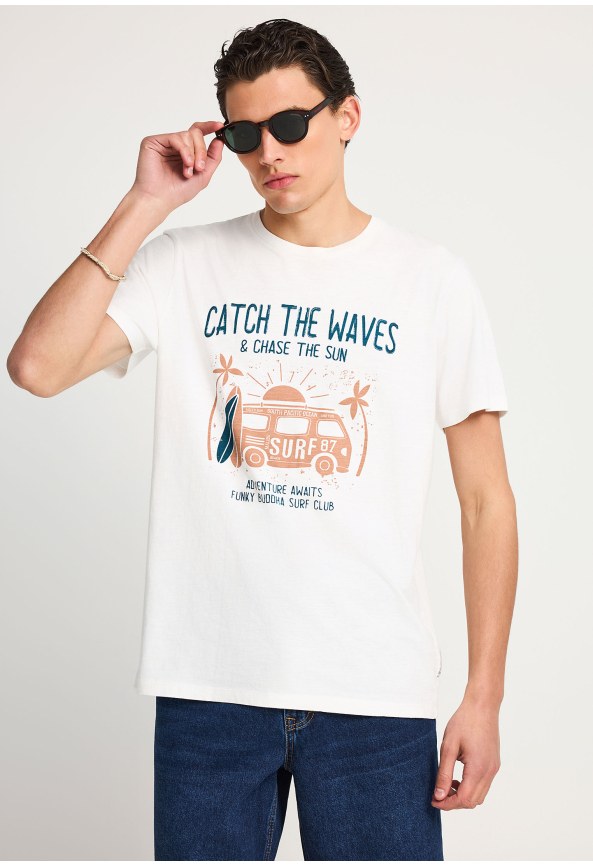 Ανδρικό βαμβακερό t-shirt με τύπωμα