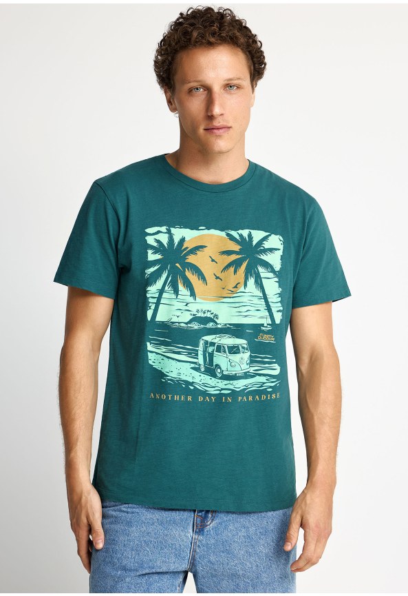 Ανδρικό βαμβακερό t-shirt με τύπωμα