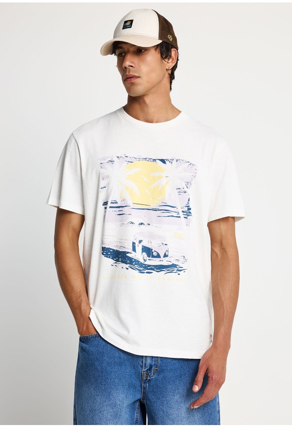 Ανδρικό βαμβακερό t-shirt με τύπωμα