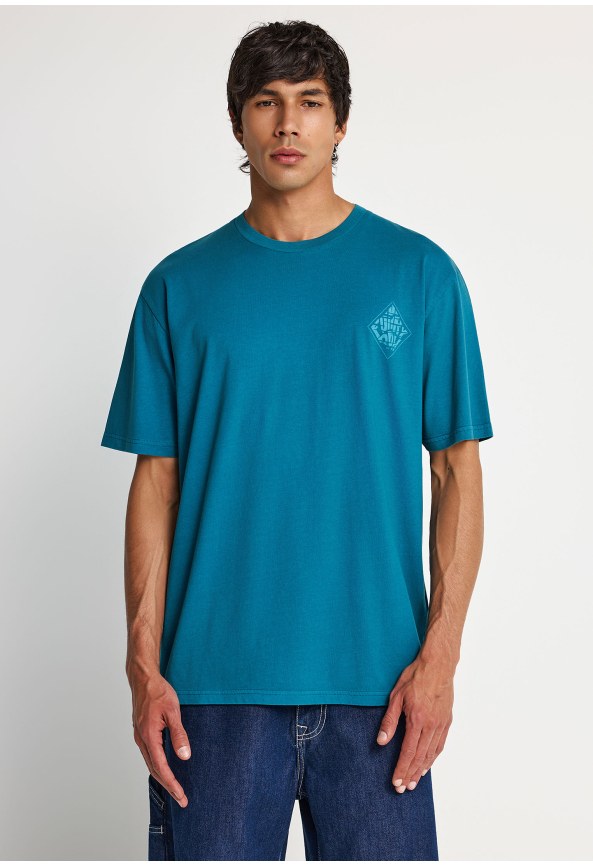 Men's cotton t-shirt with print on the back