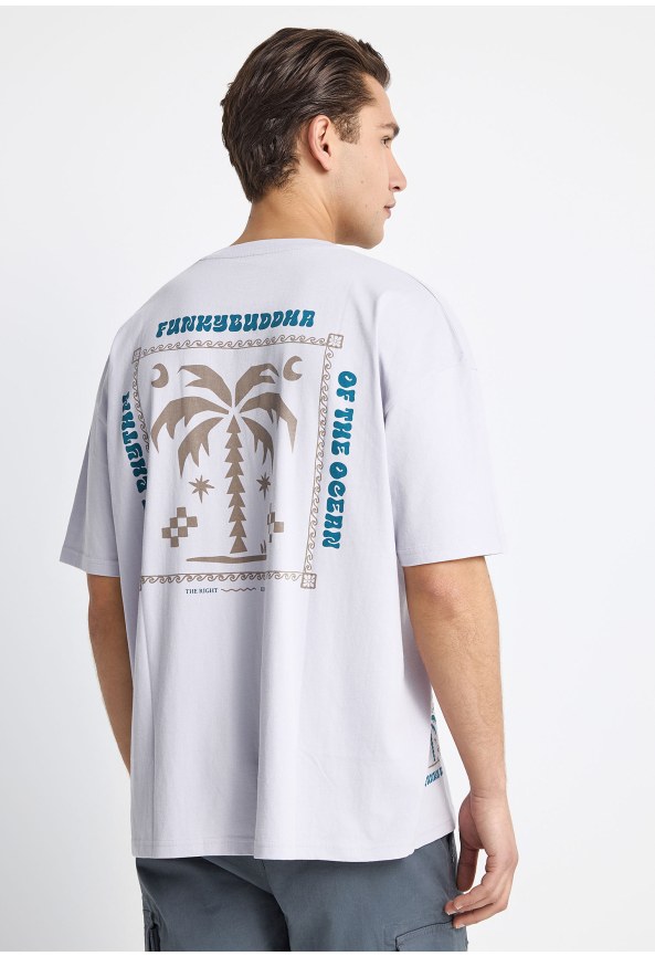 Ανδρικό t-shirt με τύπωμα στην πλάτη