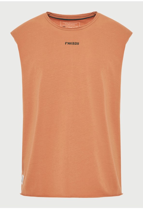 Ανδρική αμάνικη μπλούζα με τύπωμα στην πλάτη