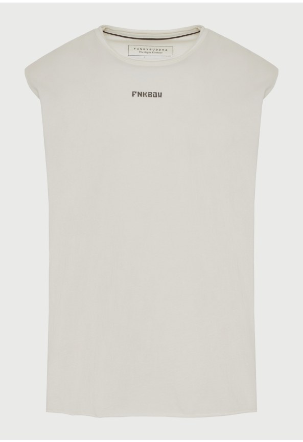 Ανδρική αμάνικη μπλούζα με τύπωμα στην πλάτη