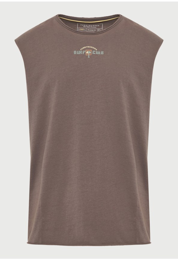 Ανδρική αμάνικη μπλούζα από βαμβάκι