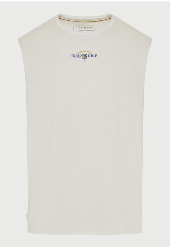 Ανδρική αμάνικη μπλούζα από βαμβάκι