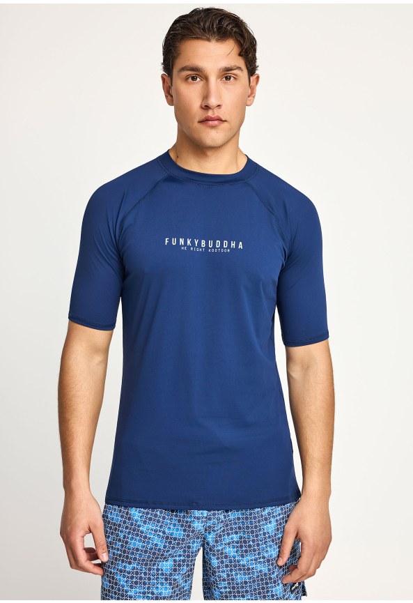 Ανδρικό swimwear t-shirt με τύπωμα