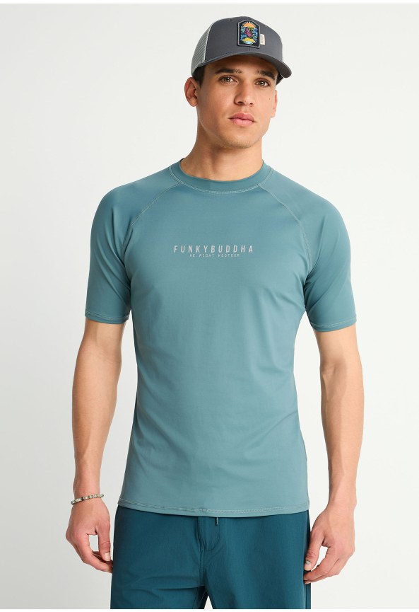 Ανδρικό swimwear t-shirt με τύπωμα