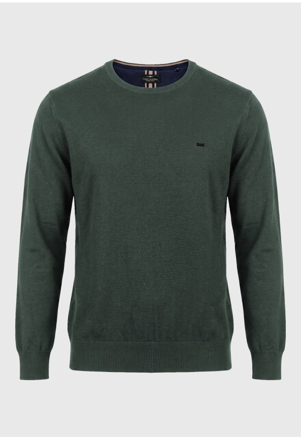 Men's solid crewneck knit jumper