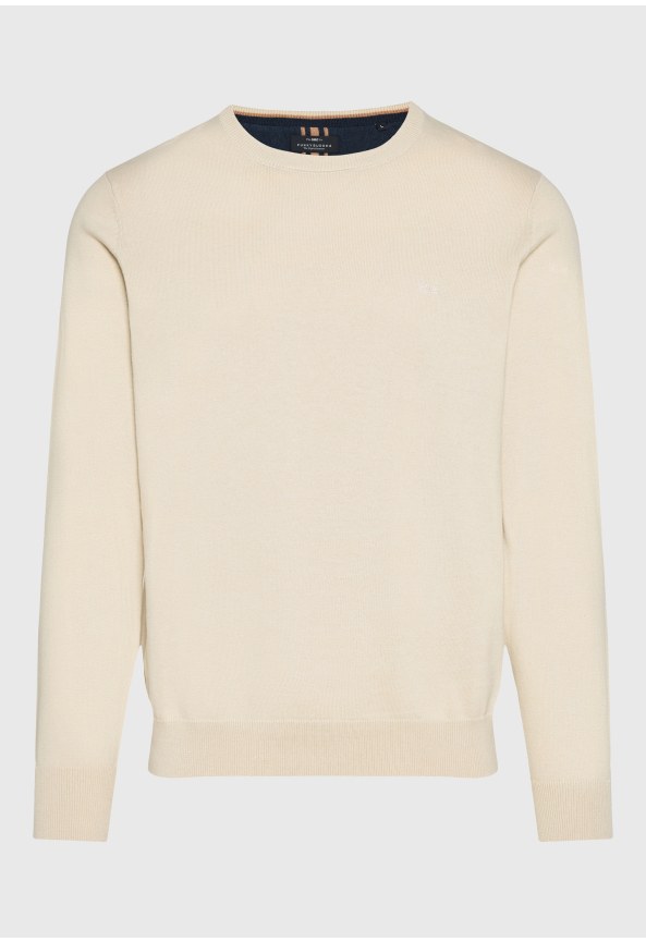 Men's solid crewneck knit jumper