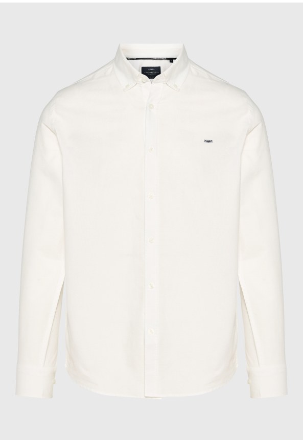 Ανδρικό basic πουκάμισo από βαμβάκι με γιακά button-down