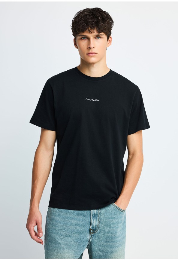 Κοντομάνικο t-shirt με σχέδιο στην πλάτη