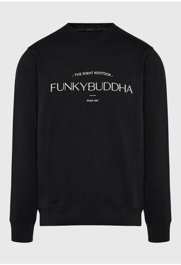 Men's cotton blend crew neck logo sweatshirt