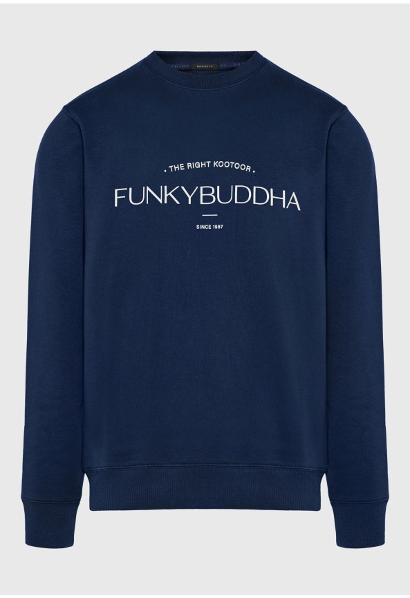 Men's cotton blend crew neck logo sweatshirt