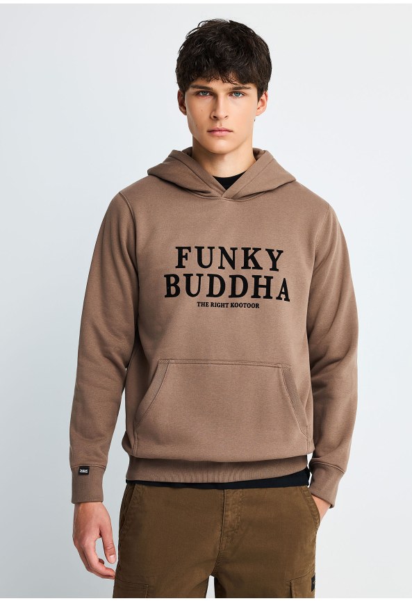 Men's overhead hoodie with logo print