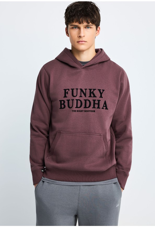 Men's overhead hoodie with logo print