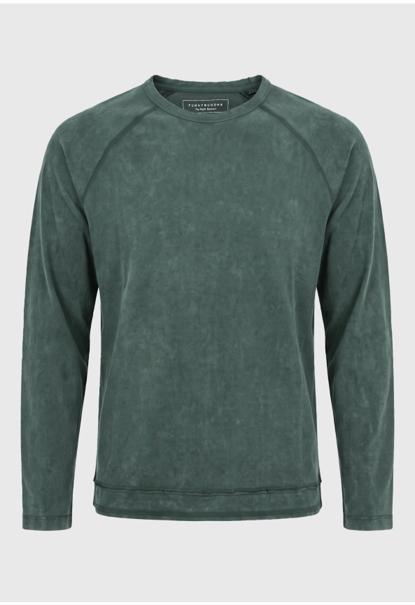 Ανδρική μπλούζα relaxed fit με μακριά μανίκια