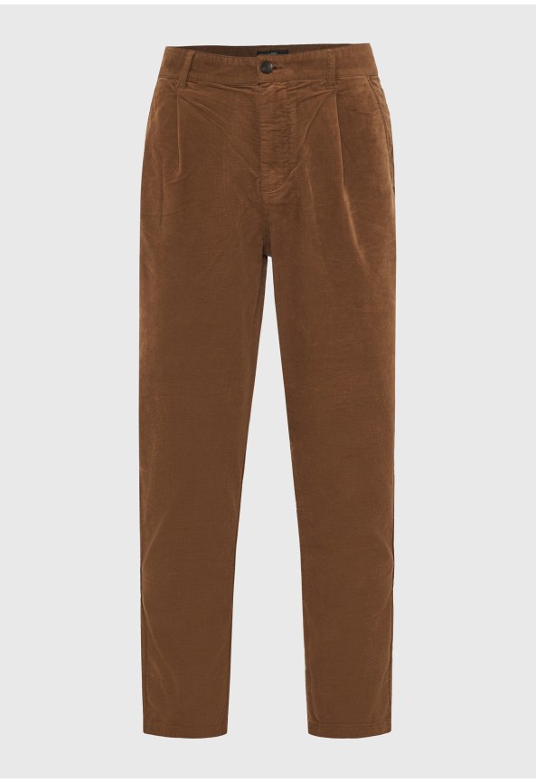 Ανδρικό κοτλέ παντελόνι tapered fit με πιέτες