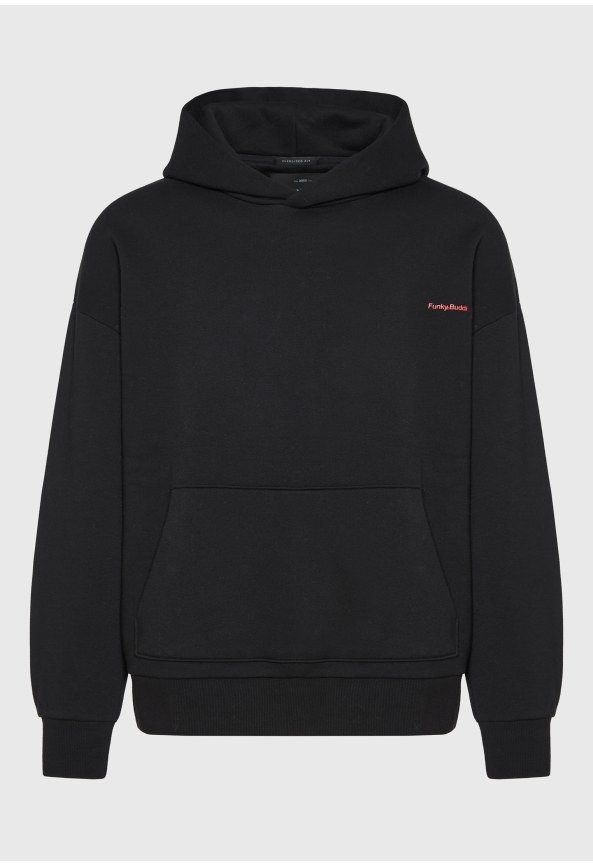 Men's relaxed overhead hoodie with micro logo