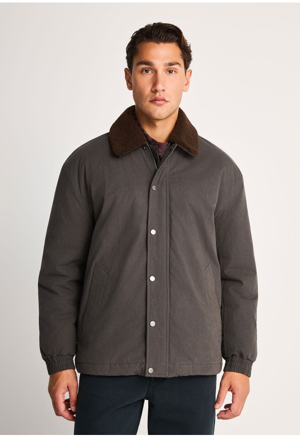 Soft shelter jacket με αποσπώμενο sherpa γιακά