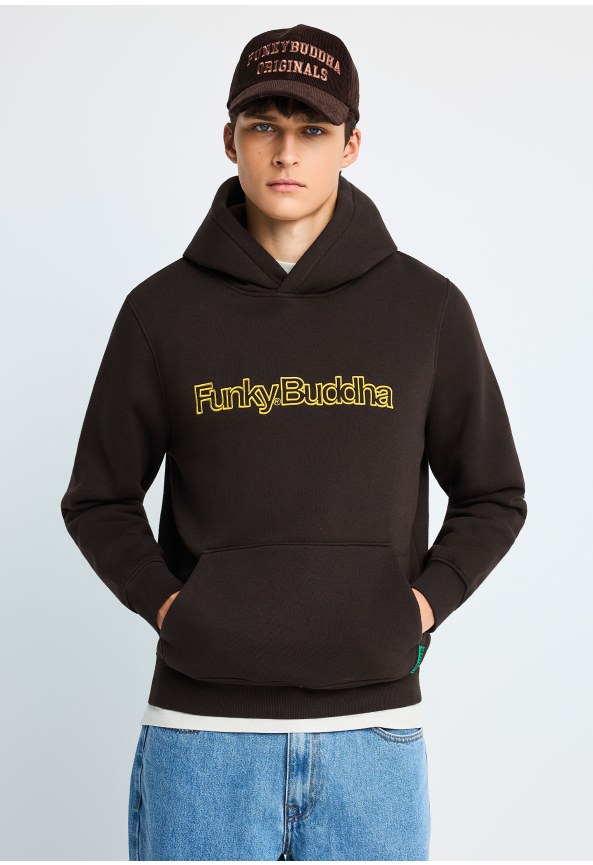 Men's overhead hoodie with outline logo