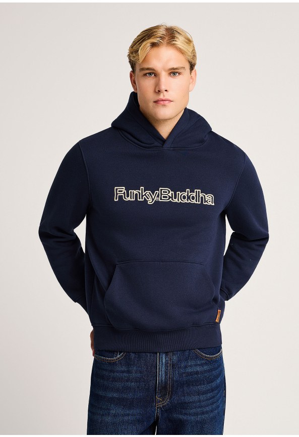 Ανδρικό hoodie με ανάγλυφο logo