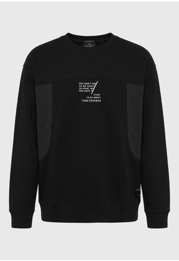 Ανδρικό oversized φούτερ crewneck