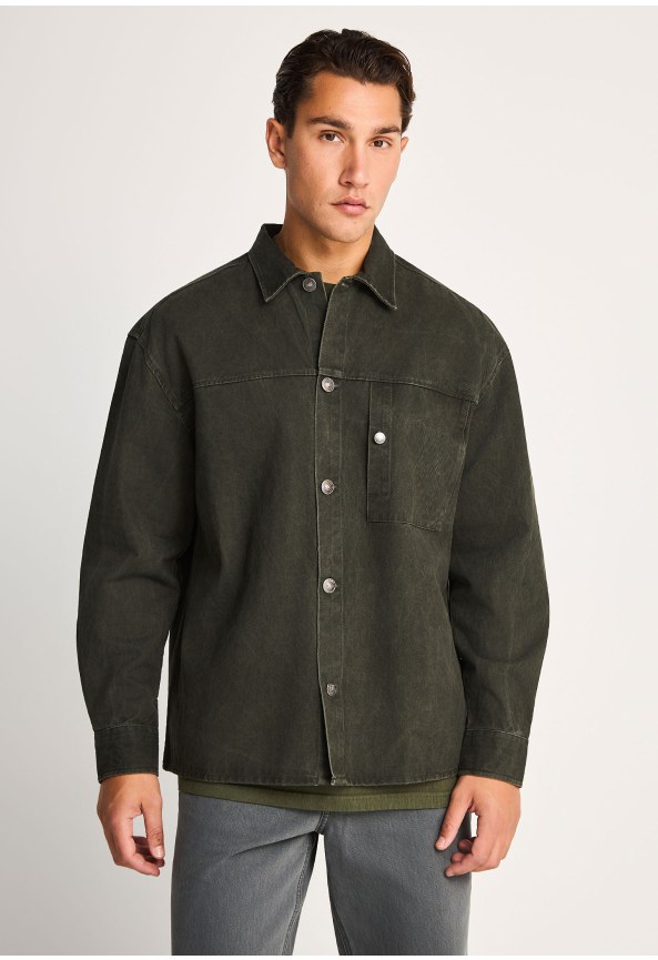Men's heavy cotton overshirt