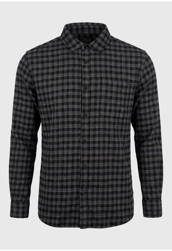Ανδρικό καρό flanel πουκάμισο relaxed fit