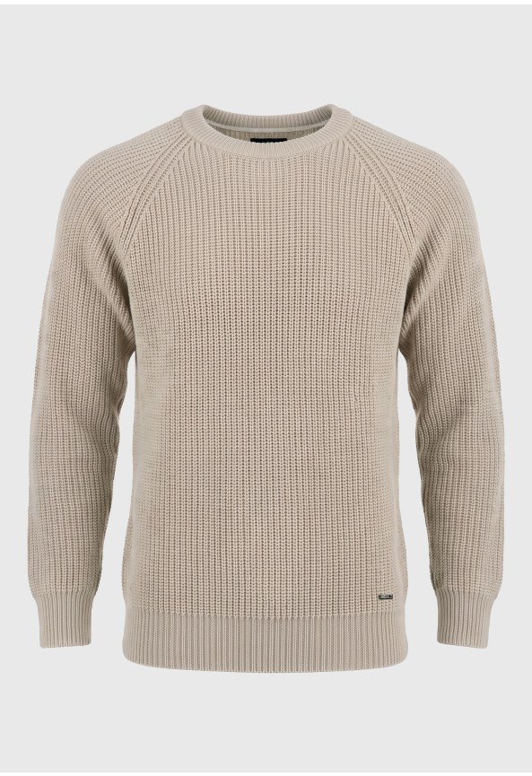 Men's regular fit raglan knit sweater