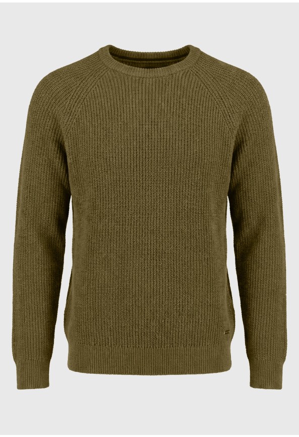 Men's regular fit raglan knit sweater