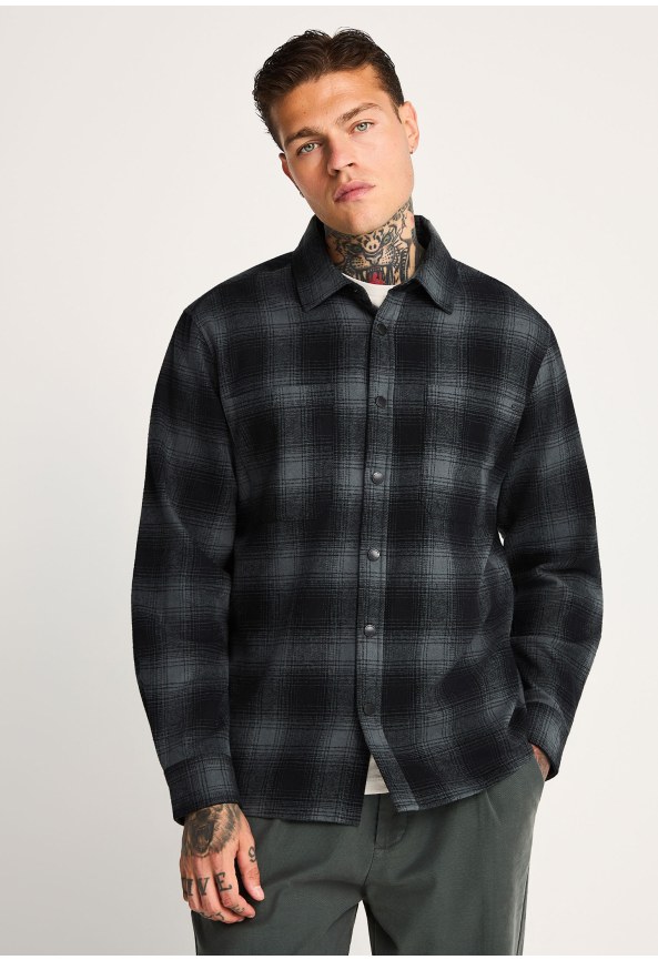 Ανδρικό καρό overshirt flannel look
