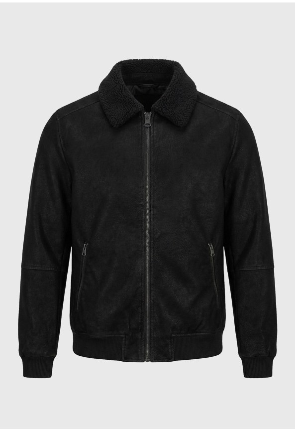 Ανδρικό faux suede aviator jacket