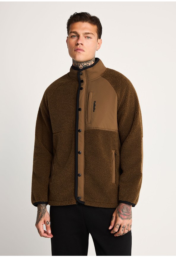 Ανδρική ζακέτα sherpa fleece relaxed fit