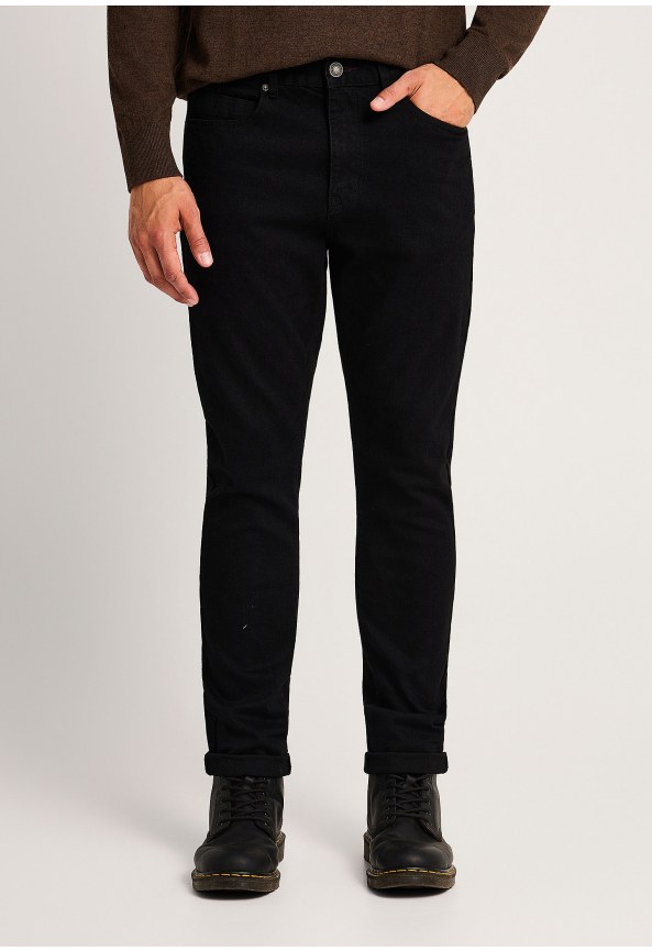 Ανδρικό tapered denim παντελόνι Amsterdam με μεσαίο καβάλο