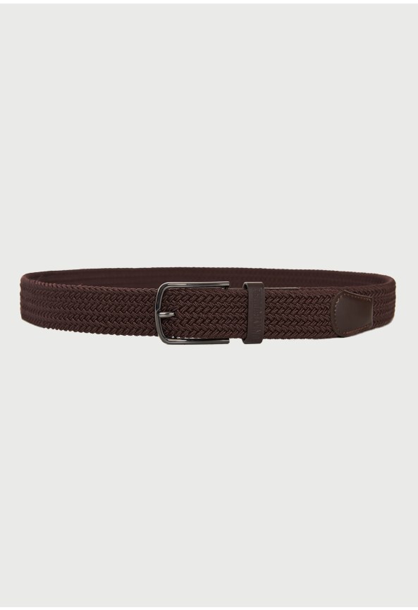 Men's braided elastic belt