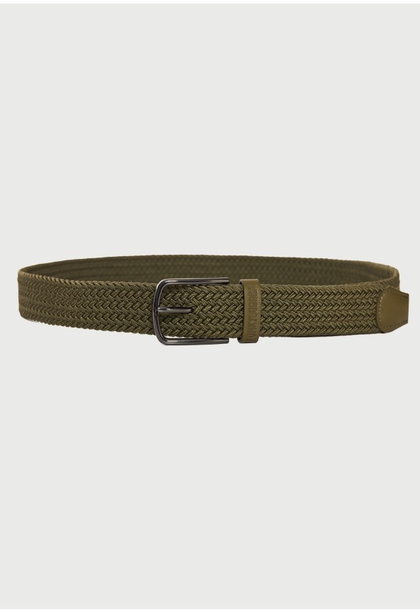 Men's braided elastic belt
