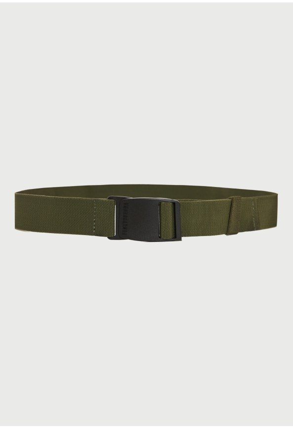 Men's stretch webbing belt with quick-release buckle